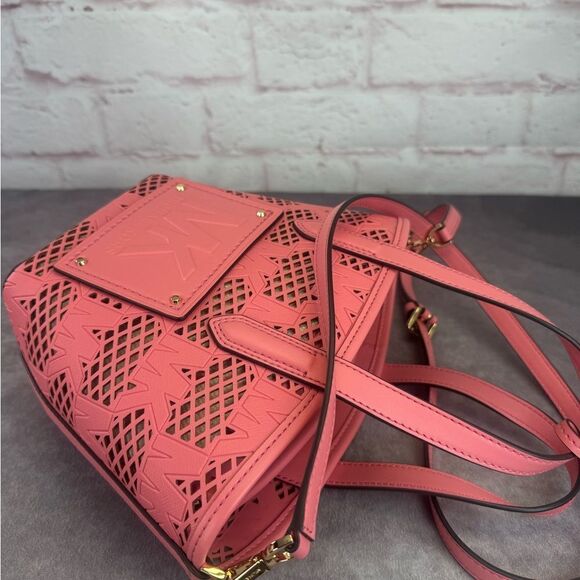 Michael Kors Kimber Small 2-in-1 Logo Embossed and Perforated Tote Bag NWT - Picture 6 of 13